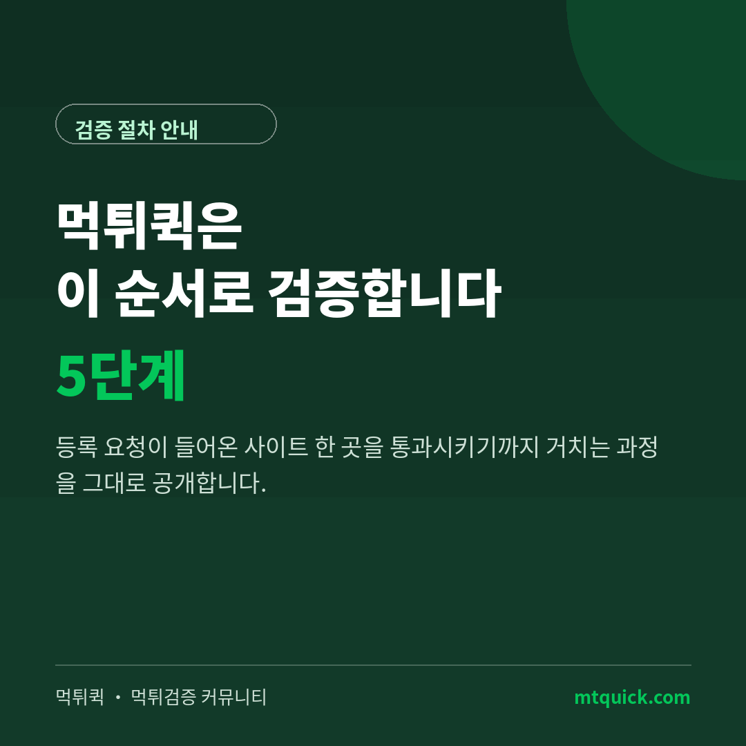 먹튀검증 5단계 절차 표지